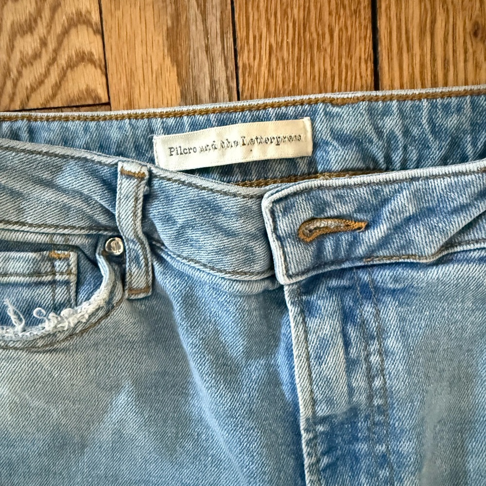 Anthropologie Pilcro and the Letterpress Embroidered Cropped Jeans - Size 26 - Picture 3 of 4